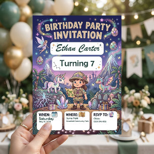 Invitation d'anniversaire personnalisable carte au