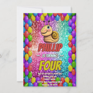 Invitation d'anniversaire Personnalisé de l'escarg