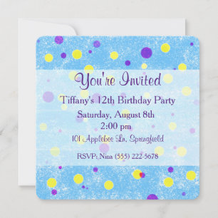 Invitation d'anniversaire personnalisé de point de