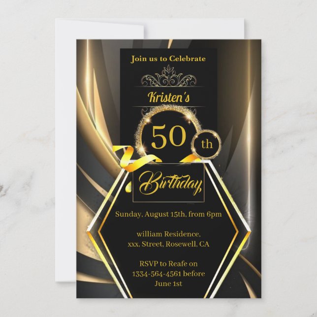 Invitation d'anniversaire personnalisée (Devant)