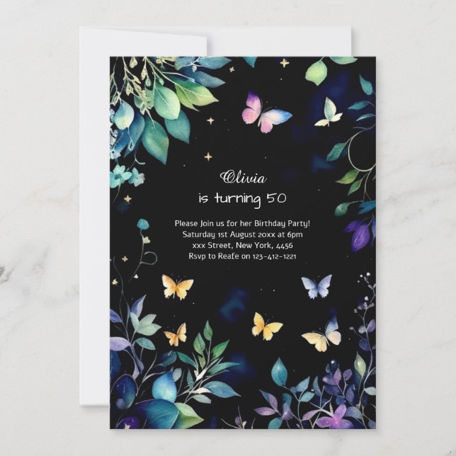 Invitation d'anniversaire personnalisée (Devant)