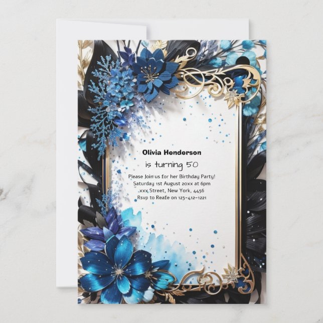 Invitation d'anniversaire personnalisée (Devant)