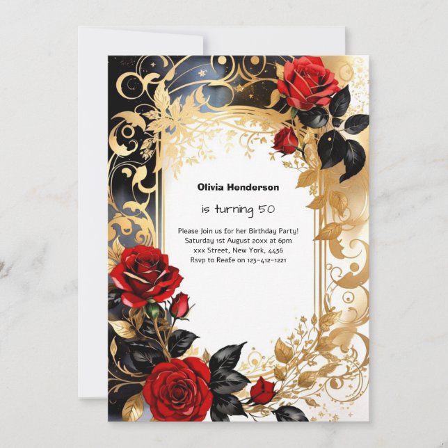 Invitation d'anniversaire personnalisée (Devant)