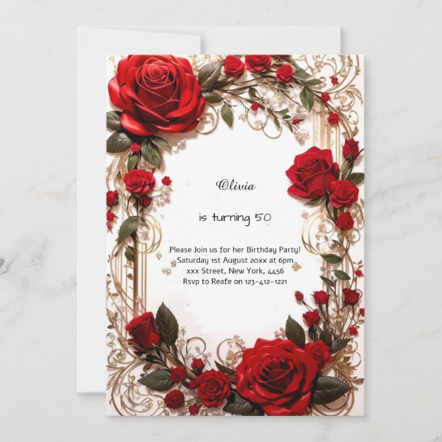 Invitation d'anniversaire personnalisée (Devant)