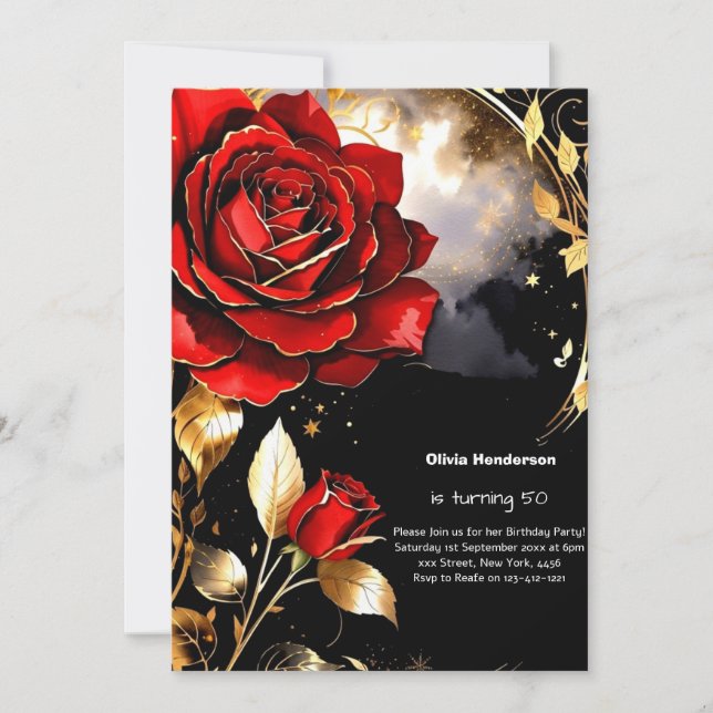 Invitation d'anniversaire personnalisée (Devant)