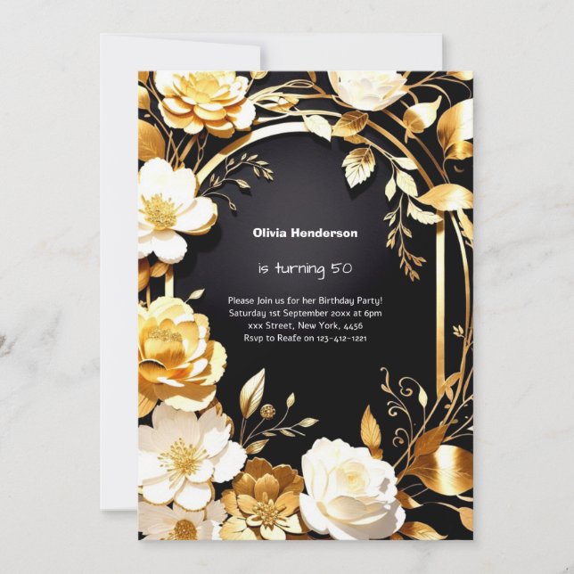 Invitation d'anniversaire personnalisée (Devant)