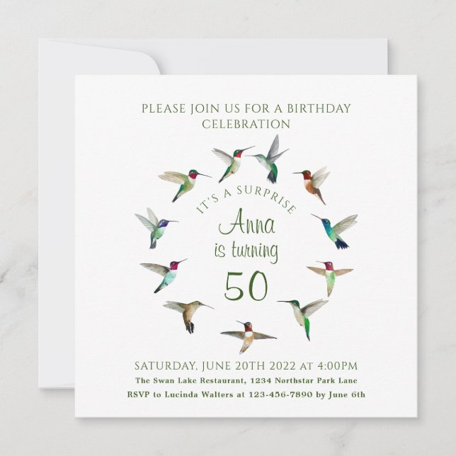 Invitation d'anniversaire personnalisée (Devant)