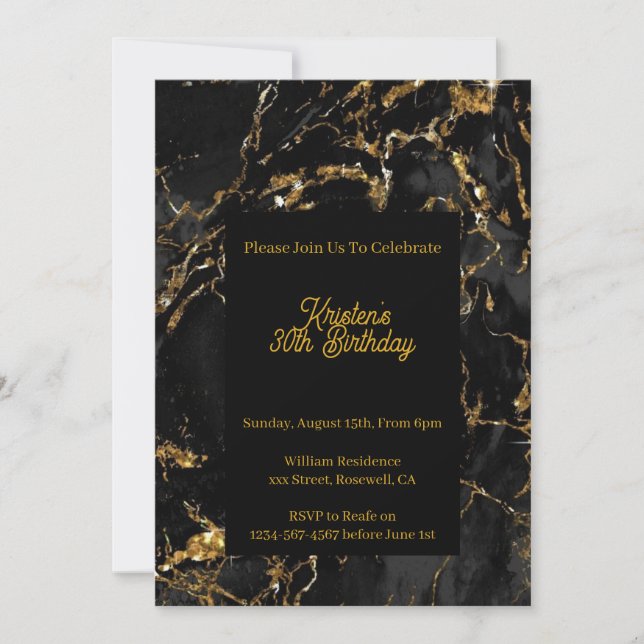 Invitation d'anniversaire personnalisée (Devant)