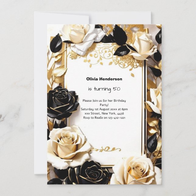 Invitation d'anniversaire personnalisée (Devant)