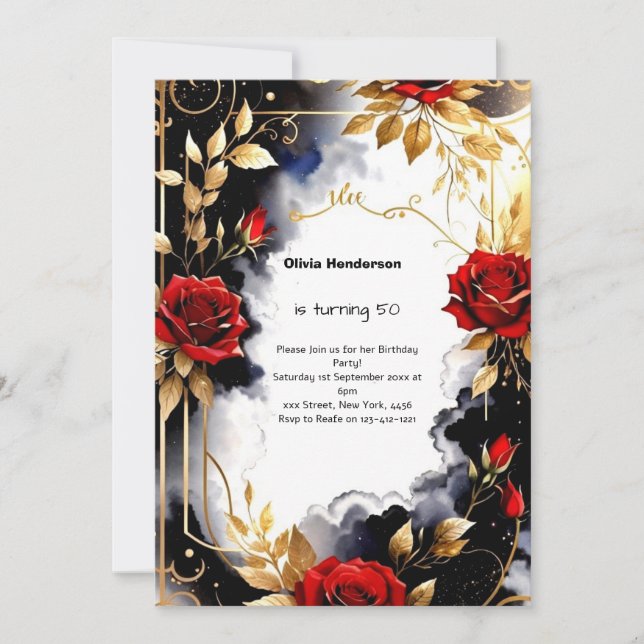 Invitation d'anniversaire personnalisée (Devant)