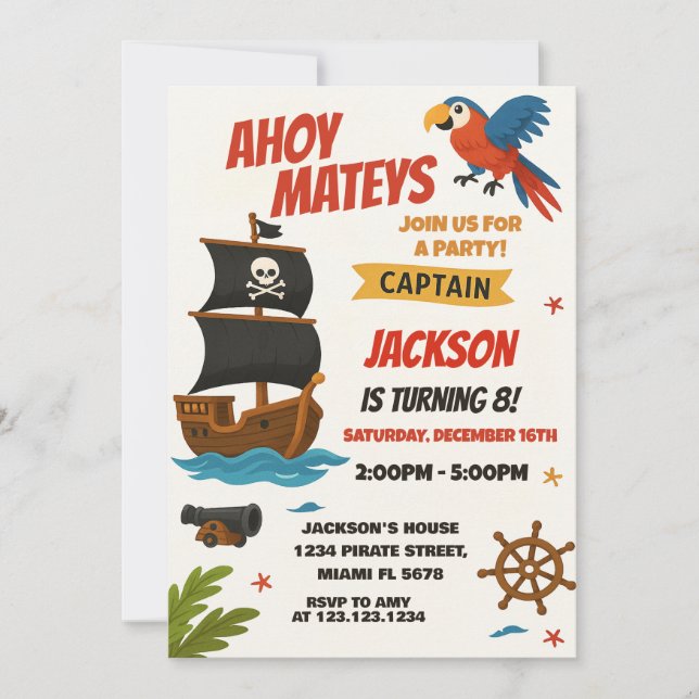 Invitation d'anniversaire personnalisée (Devant)