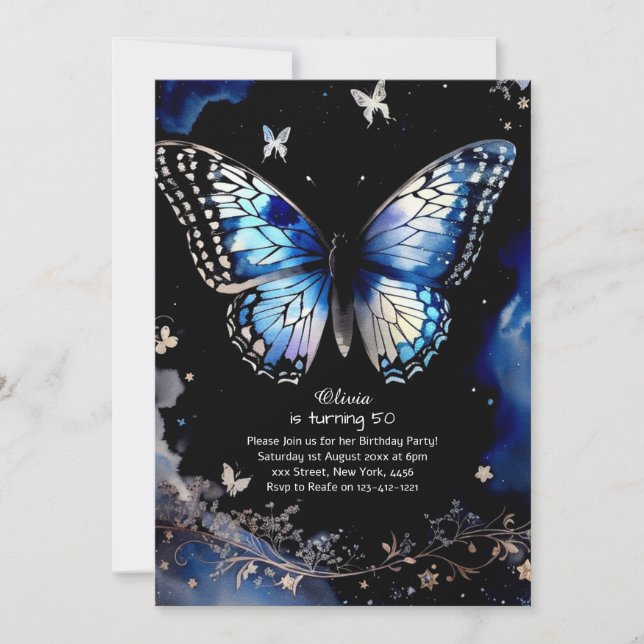 Invitation d'anniversaire personnalisée (Devant)