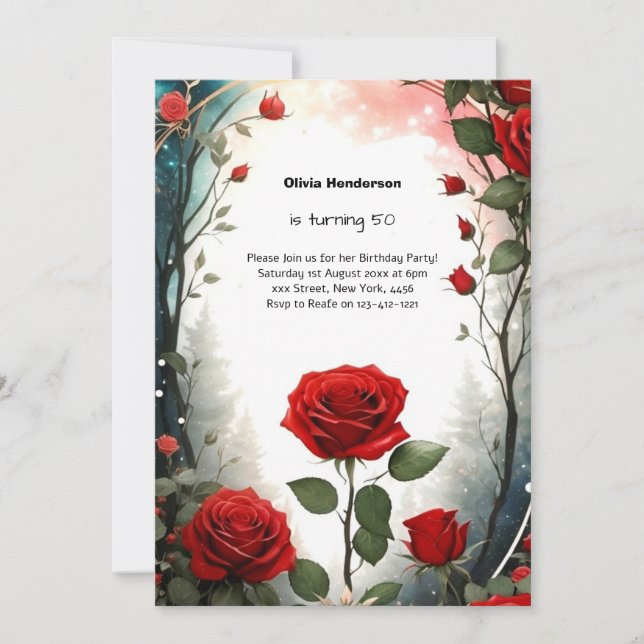Invitation d'anniversaire personnalisée (Devant)