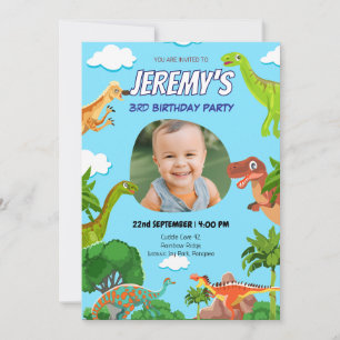 Invitation d'anniversaire personnalisée avec photo
