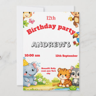 Invitation d'anniversaire personnalisée avec un an