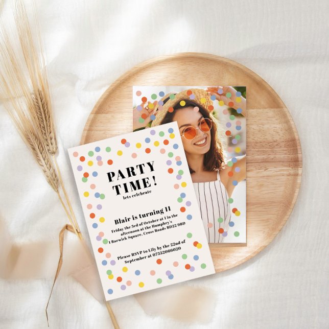 invitation d'anniversaire personnalisée colorée (Créateur téléchargé)