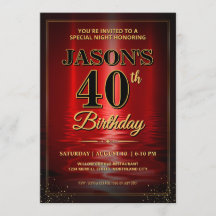Invitation d'anniversaire personnalisée, élégant r