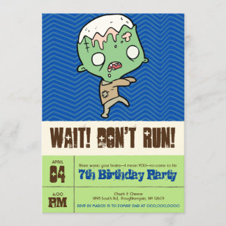Invitation d'anniversaire personnalisée Mutant Zom