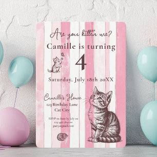 Invitation d'anniversaire personnalisée pour fille