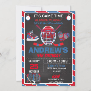 Invitation d'anniversaire personnalisée RED Simple