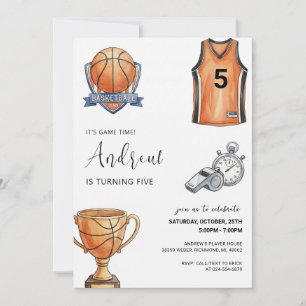 Invitation d'anniversaire personnelle de basketbal