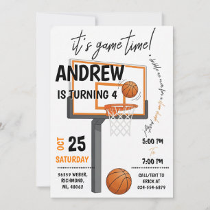 Invitation d'anniversaire personnelle de basketbal