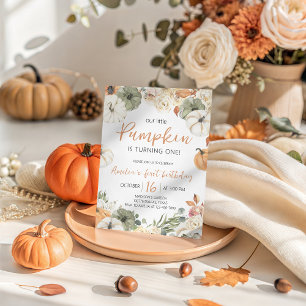 Invitation d'anniversaire Petite Citrouille
