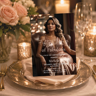 Invitation d'anniversaire photo fabuleuse de cinqu