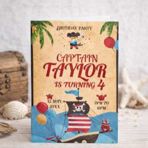 Invitation d'anniversaire pirate pour enfants