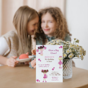 Invitation d'anniversaire pom-pom girl