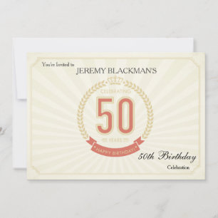Invitation d'anniversaire pour 50 ans