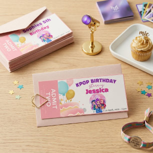 Invitation d'anniversaire pour billet de concert s