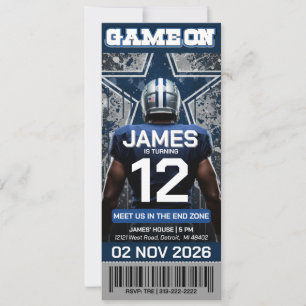 Invitation d'anniversaire pour billet de football 