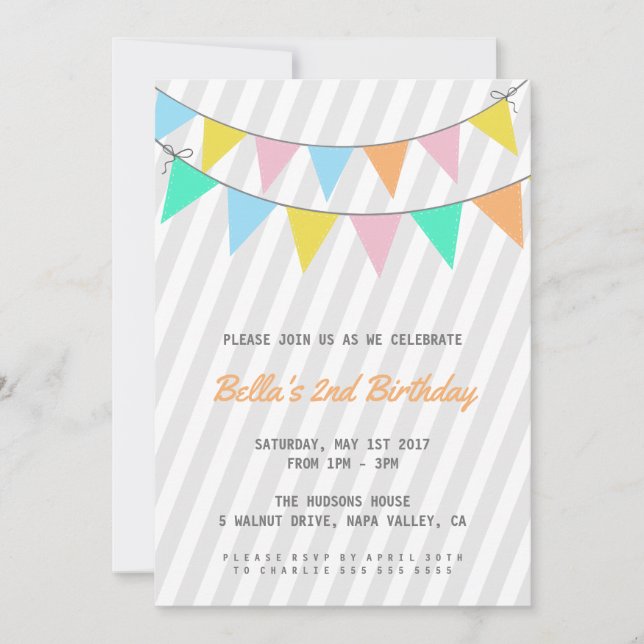 Invitation d'anniversaire pour enfants (Devant)