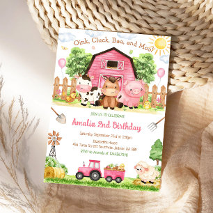 Invitation d'anniversaire pour enfants avec des an