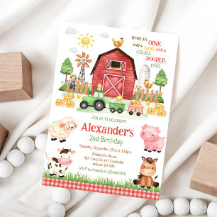 Invitation d'anniversaire pour enfants avec des an