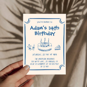 Invitation d'anniversaire pour enfants avec dessin