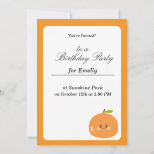 Invitation d'anniversaire pour enfants avec un fru