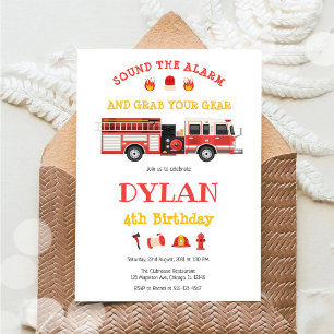 Invitation d'anniversaire pour enfants de camion d