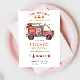 Invitation d'anniversaire pour enfants de camion d
