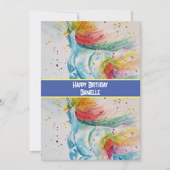 Invitation d'anniversaire pour enfants filles lico (Devant)