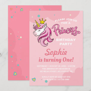 Invitation d'anniversaire pour enfants Princesse L