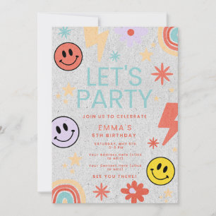 Invitation d'anniversaire pour enfants Smiley - No