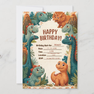 Invitation d'anniversaire pour enfants sur le thèm