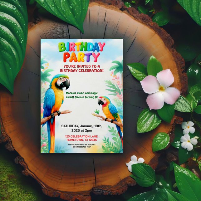 Invitation d'anniversaire pour enfants sur le thèm (Créateur téléchargé)