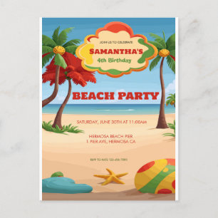 Invitation d'anniversaire pour enfants Tropicai Re