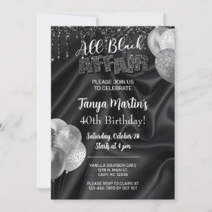 Invitation d'anniversaire pour femme adulte All Bl