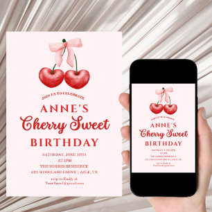 Invitation d'anniversaire pour fille avec jolie ce