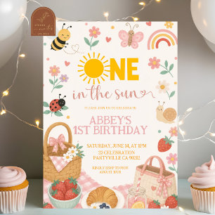 Invitation d'anniversaire pour fille avec pique-ni