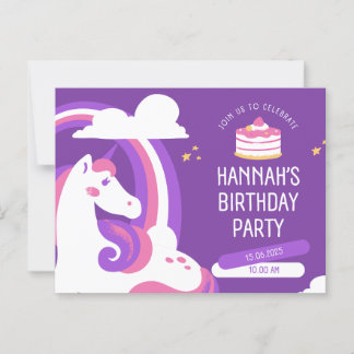 Invitation d'anniversaire pour filles